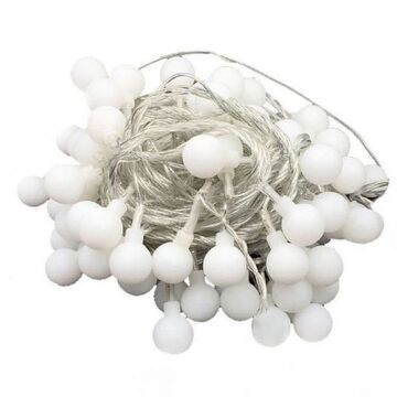 Dekoratif Fişli Top Led Işık Yılbaşı Aydınlatma 5 Metre