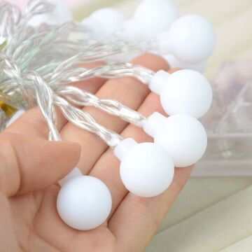 Dekoratif Fişli Top Led Işık Yılbaşı Aydınlatma 5 Metre