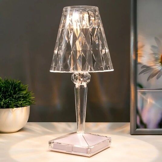 Kristal Led Şarjlı Masa Üstü Lamba