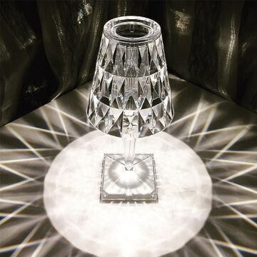 Kristal Led Şarjlı Masa Üstü Lamba