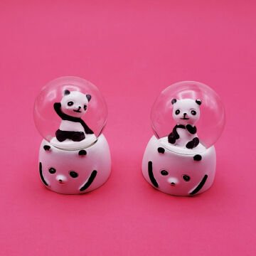 Mini Işıklı Panda Kar Küresi