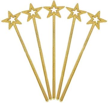 Altın Renk Yıldız Peri Asası Peri Değneği 34 cm 1 Adet