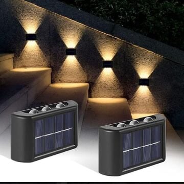 Aplik Güneş Enerjili Solar Bahçe Lambası Çift Yönlü
