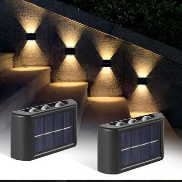 Aplik Güneş Enerjili Solar Bahçe Lambası Çift Yönlü