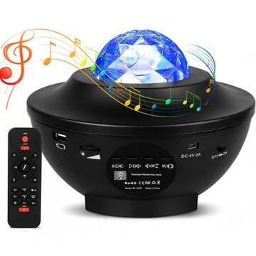 LED Hoparlörlü Lazer Projeksiyon Gece Lambası