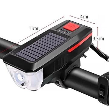 Su Geçirmez Güneş Enerjili Led Işıklı Bisiklet Farı