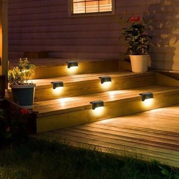 Güneş Enerjili Solar Köşebent 4 Adet Bahçe Aydınlatma