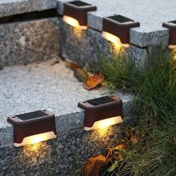 Güneş Enerjili Solar Köşebent 4 Adet Bahçe Aydınlatma