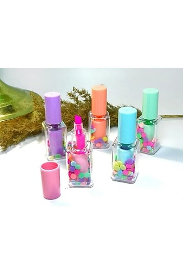 5 Li Mini Oje Şekilli Fosforlu Kalem