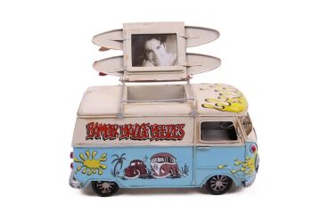 Dekoratif Metal Minibüs Kalemlik ve Çerçeveli Hediyelik