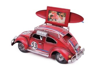 Dekoratif Metal Araba Çerçeveli Vintage Vosvos Hediyelik