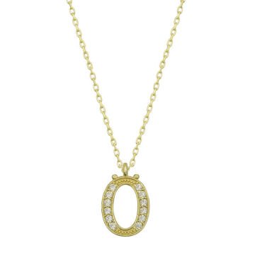 925 Ayar Gümüş Ö Harfi Kadın Gümüş Kolye