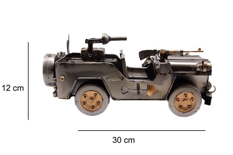 Dekoratif Metal Jip Biblo