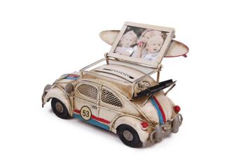 Dekoratif Metal Araba Çerçeveli ve Kumbaralı Hediyelik