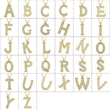 925 Ayar Gümüş Gold G Harfi Kadın Gümüş Kolye