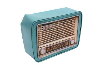 Dekoratif Metal Radyo Kumbaralı Vintage Hediyelik