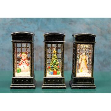 Telefon Kulübeli Işıklı Kar Küresi