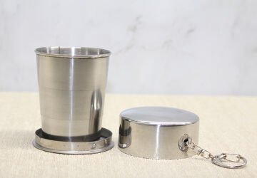 Katlanabilir Tekli Paslanmaz Çelik Shot Bardak