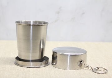 Katlanabilir Tekli Paslanmaz Çelik Shot Bardak