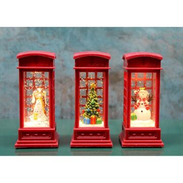 Telefon Kulübeli Işıklı Kar Küresi