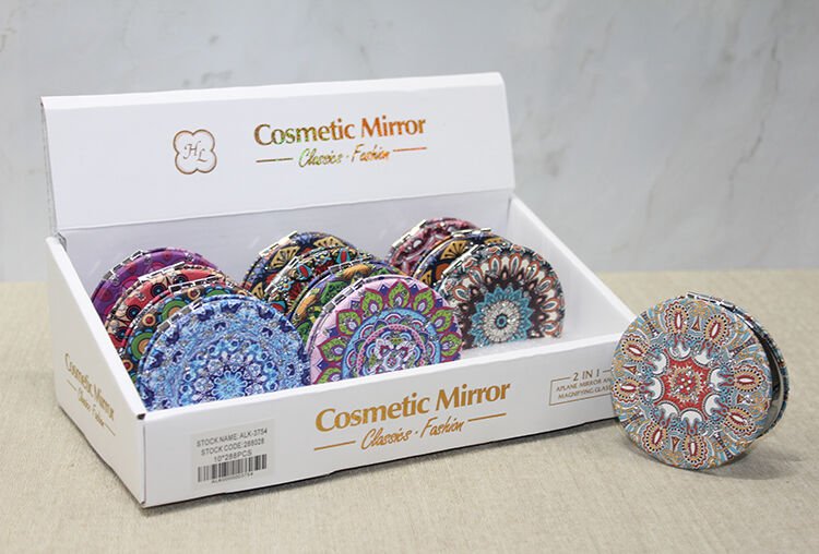 Taşlı El Aynası Yuvarlak İnce