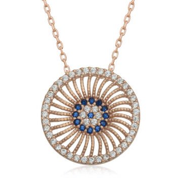 ​925 Ayar Gümüş Nazar Kadın Gümüş Kolye