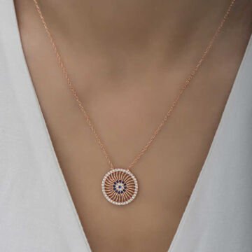 ​925 Ayar Gümüş Nazar Kadın Gümüş Kolye