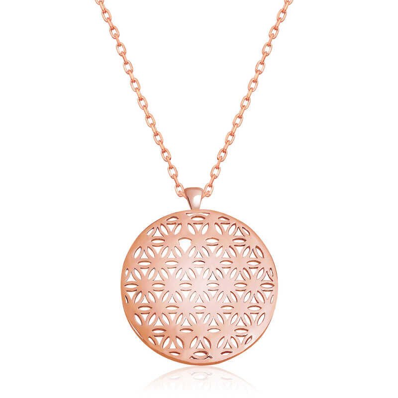 ​​925 Ayar Gümüş Yaşam Çiçeği Gümüş Kolye