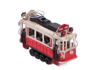 Dekoratif Metal Taksim Tramvay Küçük Vintage Biblo Hediyelik