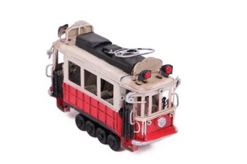 Dekoratif Metal Taksim Tramvay Küçük Vintage Biblo Hediyelik
