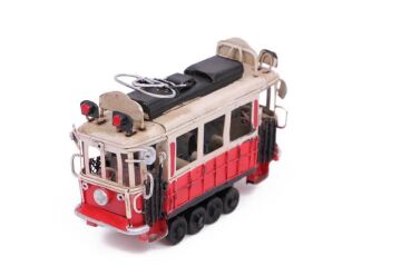 Dekoratif Metal Taksim Tramvay Küçük Vintage Biblo Hediyelik