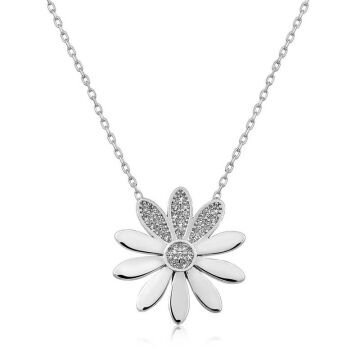 ​925 Ayar Gümüş Çiçek Kadın Gümüş Kolye