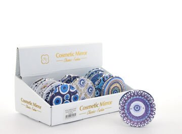 Taşlı Nazar Boncuklu El Aynası İnce