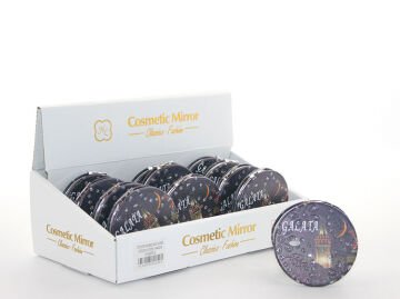 Taşlı İstanbul Tasarımı El Aynası İnce