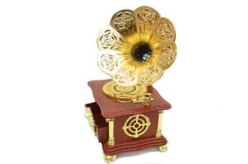Gramofon Ayaklı Müzikli Vintage Müzik Kutusu Hediyelik