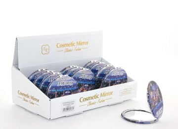 Taşlı İstanbul Tasarımı El Aynası İnce