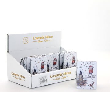 Taşlı İstanbul Tasarımı El Aynası İnce