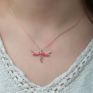 Gümüş Yusufçuk Bayan Kolye