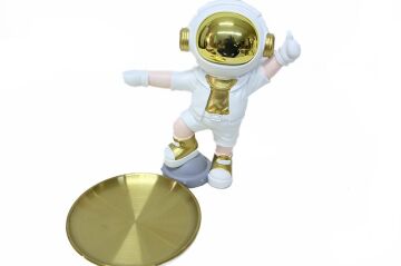 Astronot Servis Tabaklı Biblo