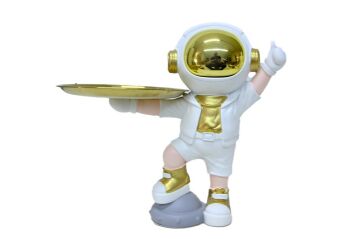 Astronot Servis Tabaklı Biblo