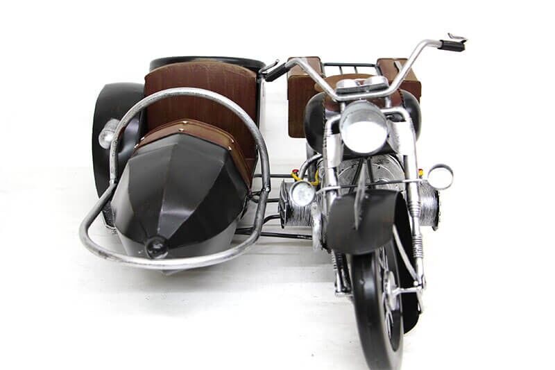 Dekoratif Metal Motosiklet Sepetli