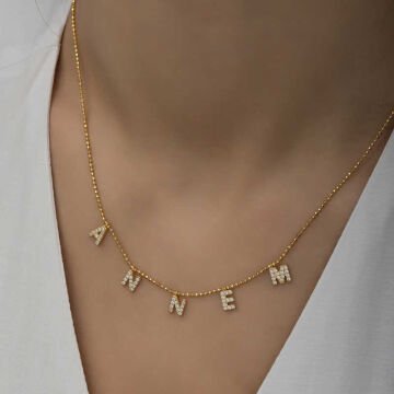 ​925 Ayar Gümüş Annem Yazılı Bayan Gümüş Kolye