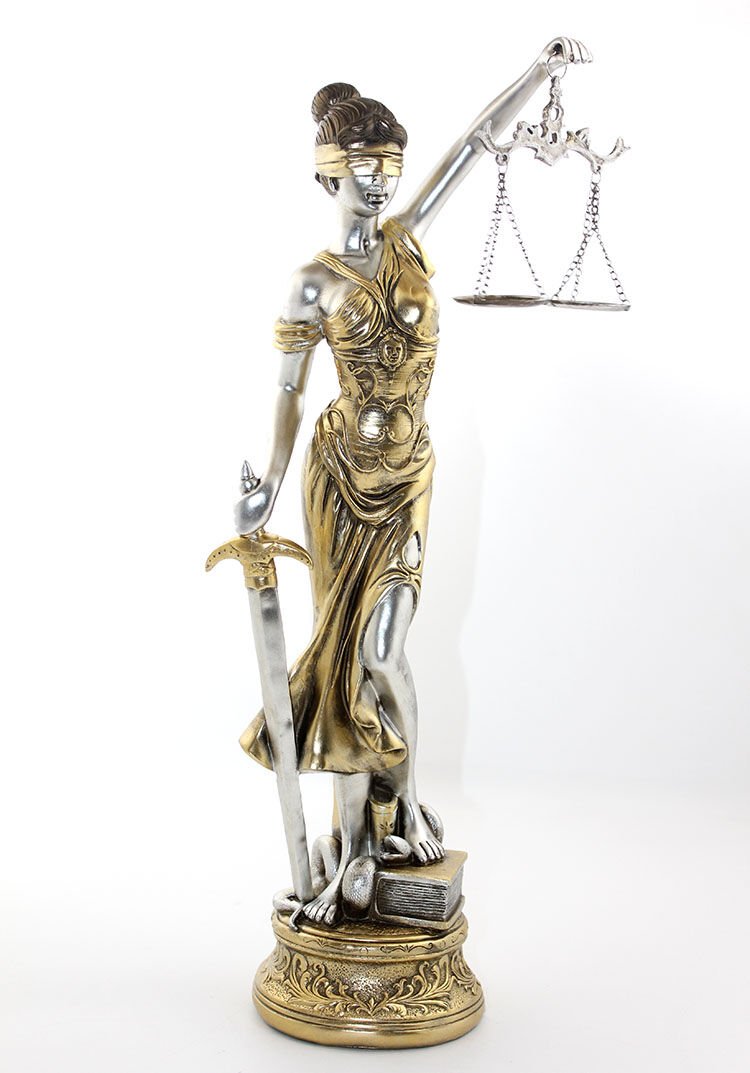 Polyester Adalet Terazi Figürü