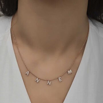 ​925 Ayar Gümüş Annem Yazılı Bayan Gümüş Kolye