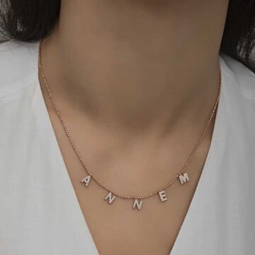 ​925 Ayar Gümüş Annem Yazılı Bayan Gümüş Kolye