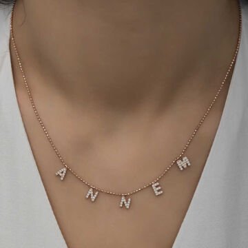 ​925 Ayar Gümüş Annem Yazılı Bayan Gümüş Kolye