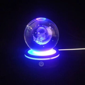 Renk Değiştiren Yeni Nesil Usb'li Dönen Cam Küre