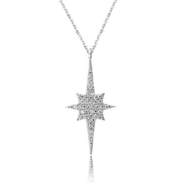 Gümüş Kutup Yıldızı Bayan Kolye