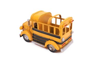 Dekoratif Metal Araba Okul Otobüsü Kalemlik