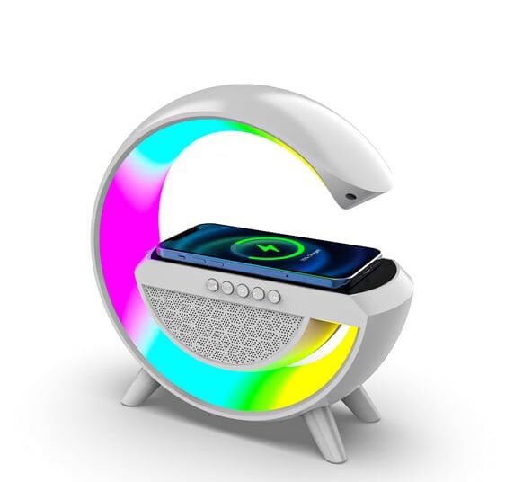 Akıllı Masa Lambası Hoparlör Led Işık Kablosuz Şarj